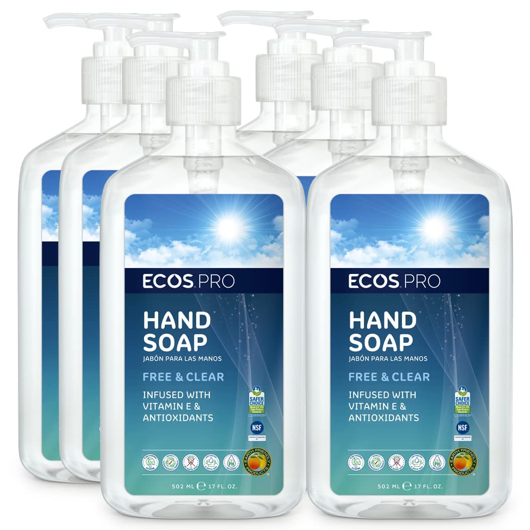 Sabonete Líquido ECOS PRO | Hipoalergênico | Sem Perfume | Fórmula Prontamente Biodegradável | Com Vitamina E | 500ml
