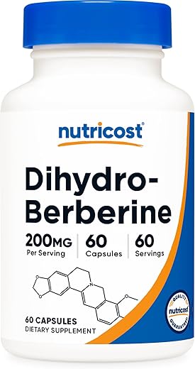 Cápsulas de Dihidroberberina (200mg, 60 cápsulas) – Metabolito de Berberina Mais Bioacessível – Nutricost - Nutricost