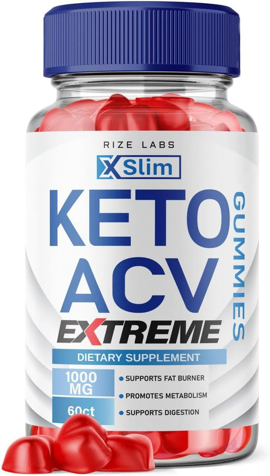 rize labs - XSlim Keto Gummies – Gomitas Avançadas de Perda de Peso XSlim Keto com Vinagre de Maçã – Força Extra para Gordura Abdominal (60 Gummies)