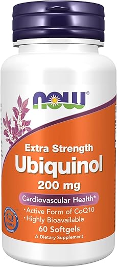 Ubiquinol 200 mg – 60 Softgels | Energia e Saúde | Antioxidante Potente - NOW Foods