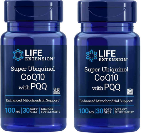 Super Ubiquinol CoQ10 com PQQ, 30 Softgels – Embalagem de 2 Frascos | Potencialize sua saúde com o CoQ10 e PQQ - Life Extension