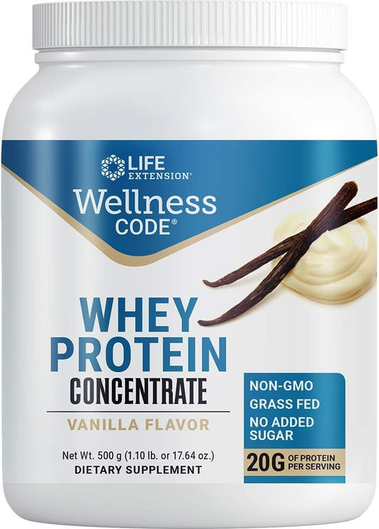 Wellness Code Concentrado de Proteína Whey 20g para Crescimento Muscular - Life Extension