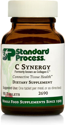 Standard Process Inc. - Standard Process C Synergy – Suporte Imunológico e Antioxidante com Echinacea Purpurea, Rose HIPS, Shiitake, Reishi Mushroom Powder, Trigo Sarraceno e Germen de Trigo – 90 Comprimidos
