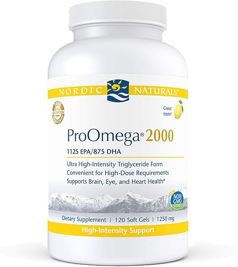 Generic - Nordic-Naturals ProOmega 2000 Sabor Limão – 120 Cápsulas Soft Gel, Suplemento Ultra Potente de Ômega-3