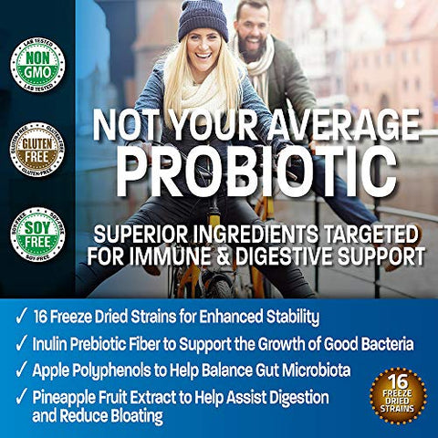Probiótico 50 Bilhões UFC Prebiótico com Polifenóis de Maçã – Aumente sua saúde intestinal com eficácia! - Bronson