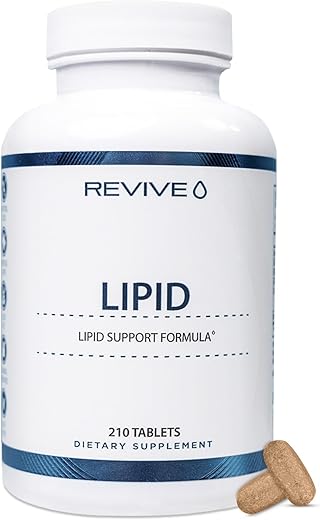 Fórmula de Suporte Lipídico – Saúde Cardiovascular Ajuda a Manter Níveis Saudáveis de Colesterol, Saúde Endotelial - Revive MD