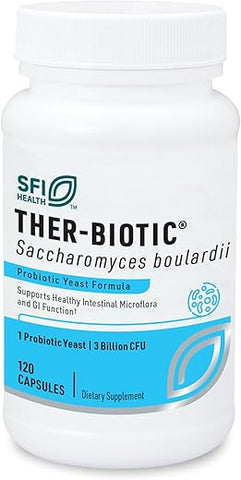 Probiótico Saccharomyces Boulardii – Resistente ao Ácido | 30 cápsulas | 5 bilhões de UFC | Promove a saúde intestinal - Klaire Labs