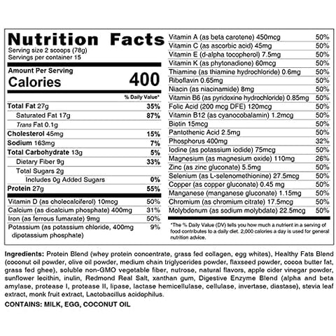 HLTH CODE - HLTH Code – Pó Substituto de Refeição Completo | Alto Teor de Proteína | Sabor Cremoso de Baunilha | 15 Porções