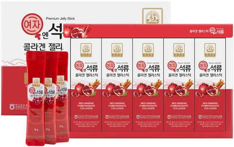 Geumsan – Stick de Colágeno de Romã para Mulheres da Beleza Coreana 30 Unidades (5 Pacotes) – 150g - Baekje