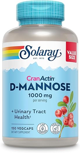 D-Mannose com CranActin Cranberry 1000mg, Saúde do Trato Urinário – Comprar Agora! - SOLARAY