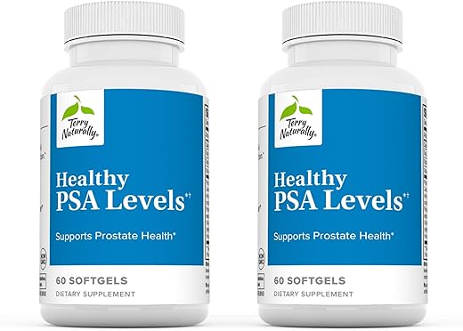 Healthy PSA Levels – 60 Softgels, Embalagem com 2 – Suporte à Saúde da Próstata – Livre de GMO, Sem Glúten – 60 Porções Totais - Terry Naturally