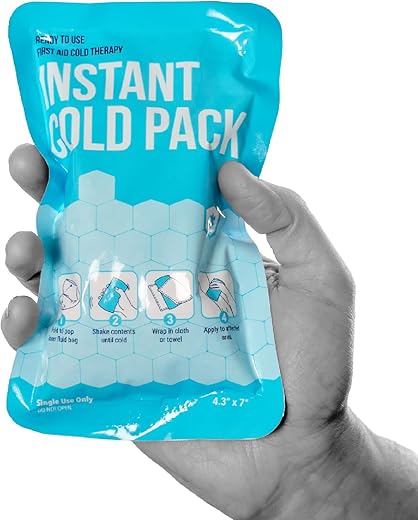 4×7 Pacote de Gelo Instantâneo – Caixa com 50 Unidades | Compressa Fria Instantânea para Emergências | Pacotes de Gelo Descartáveis para Lesões | Pacotes de Gelo Quebráveis para Primeiros Socorros - ICEWRAPS