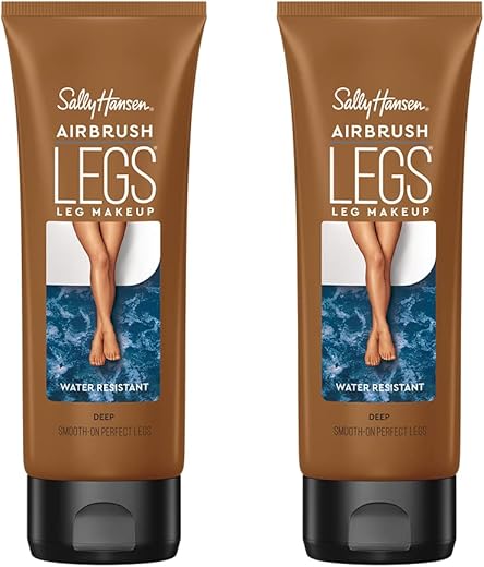 Airbrush Legs – Loção de Maquiagem para Pernas, Profunda 120 ml, Pacote com 2 unidades - Sally Hansen