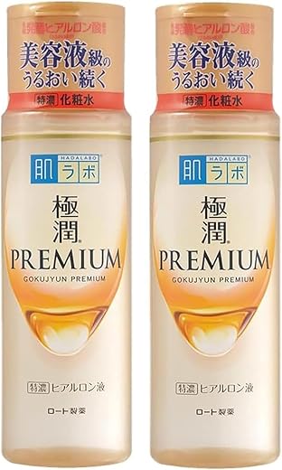 Hada Labo - Hadalabo Japan Skin Institute Gokujun Premium Solução Hialurônica 170ml (Pacote com 2)