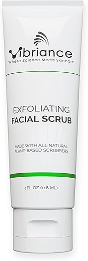 Esfoliante Facial e Limpeza Ultra Suave, Desobstrui Poros e Renova a Pele, Livre de Sulfatos e Parabenos, 118 ml - Vibriance