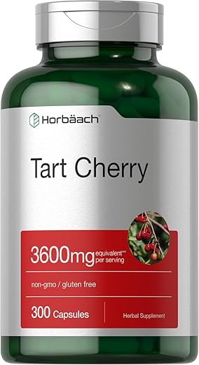 Cápsulas de Extrato de Cereja Tart | 3600mg | 300 Comprimidos | Livre de Transgênicos, Sem Glúten | Suplemento Herbal Tradicional - Horbäach