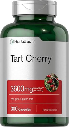 Cápsulas de Extrato de Cereja Tart | 3600mg | 300 Comprimidos | Livre de Transgênicos, Sem Glúten | Suplemento Herbal Tradicional - Horbäach