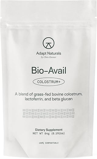 ADAPT NATURALS BY CHRIS KRESSER - Adapt Naturals – Suplemento de Colostro com Lactoferrina – Reforço Imunológico – 60g