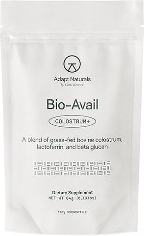 ADAPT NATURALS BY CHRIS KRESSER - Adapt Naturals – Suplemento de Colostro com Lactoferrina – Reforço Imunológico – 60g