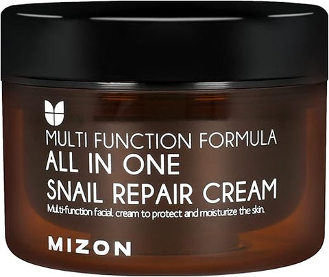 Creme Reparador de Caracol MIZON All In One, Hidratante Facial Dia e Noite com Extrato de Mucina de Caracol, Cuidados Coreanos com a Pele, Antirrugas