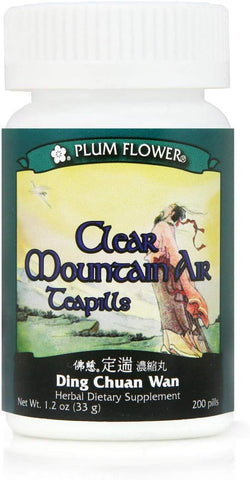 Plum Flower - Clear Mountain Air Teapills (Ding Chuan Wan) – 200 ct – Plum Flower | Ar Puro da Montanha Claro – 200 comprimidos –