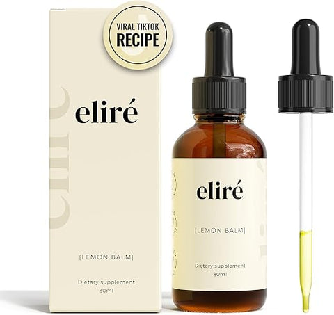 Eliré - Elire – Extrato de Melissa Orgânica – Suporte para o Humor e Digestão – Promove Sensação de Calma e Relaxamento – Livre de Álcool – Vegano, Não-OGM e Sem Glúten – 30ml