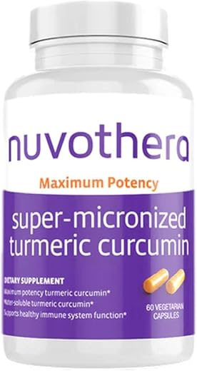 Nuvothera - Cápsulas de Cúrcuma Super Micronizada – Fórmula Avançada para Conforto Digestivo – Alta Absorção, Não-OGM, Vegano – 60 Cápsulas