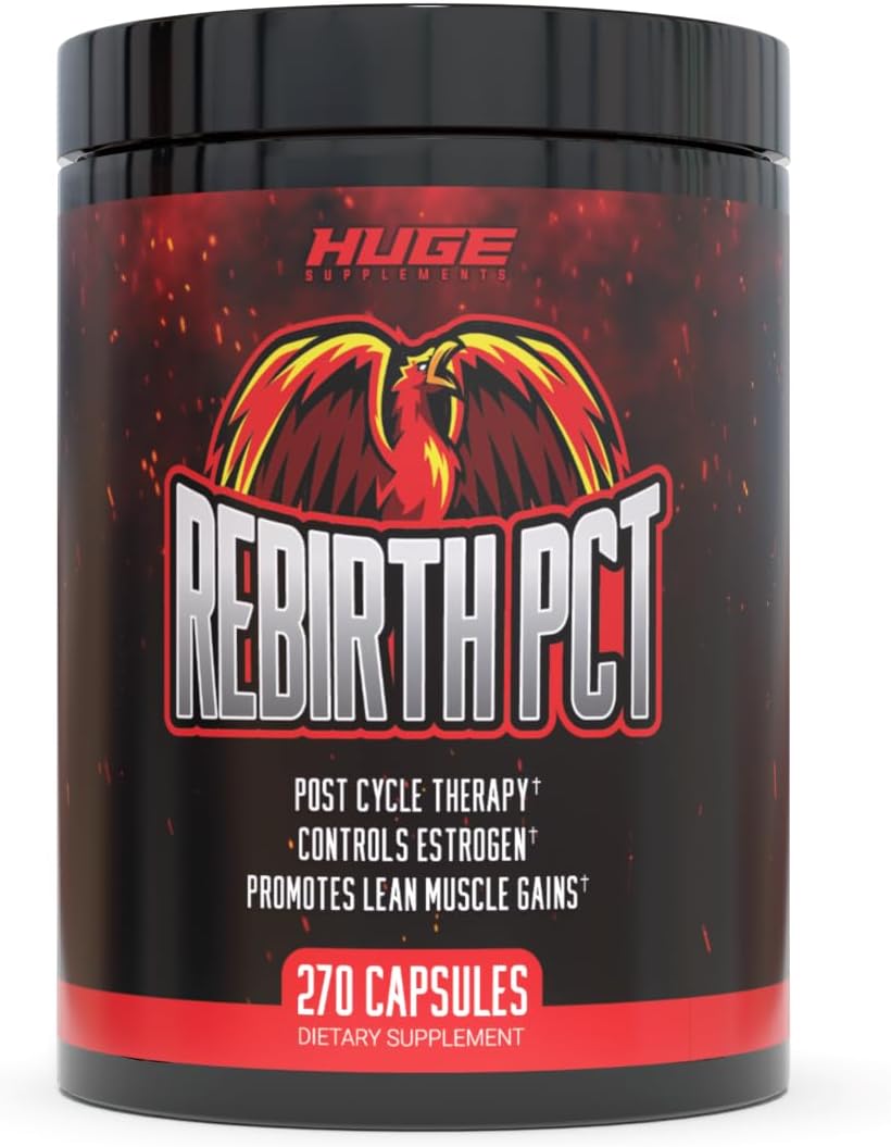 Huge Supplements - Rebirth PCT para Homens, Suplemento Mais Potente – Marca Líder