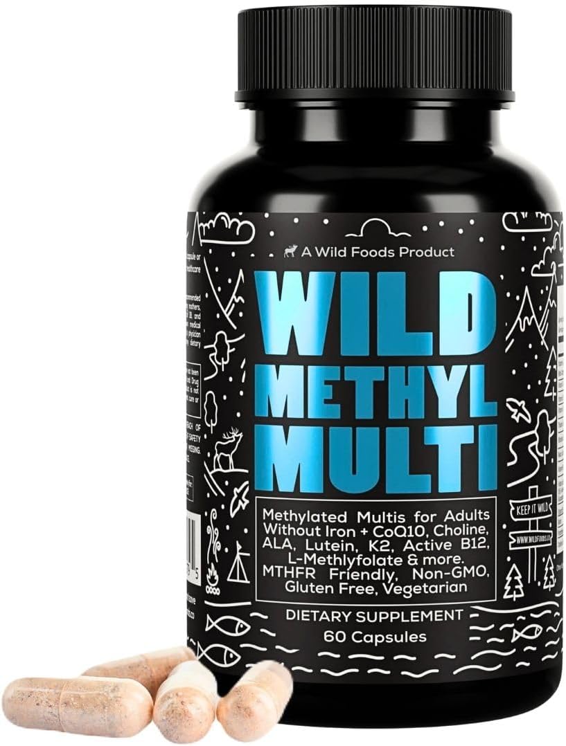 Wild Foods - Multivitamínico Selvagem Metilado para Mulheres – Marca Wild – 60 cápsulas