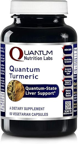 Labs Cúrcuma – Cápsulas de Cúrcuma, Suplemento de Curcumina, Suporte ao Fígado, 500 mg de Curcuma por Cápsula – 60 Cápsulas Vegetarianas - Quantum Nutrition