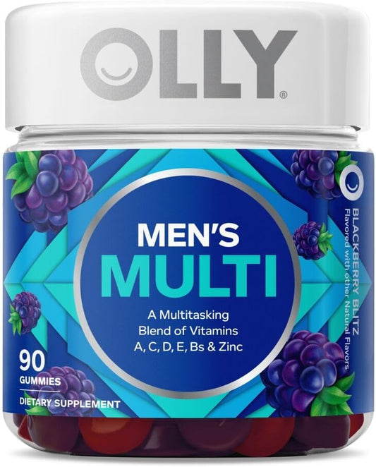 Gummy Active Immunity Elderberry 45 Gummies – Multivitamínico Masculino A, C, D, E, B, Licopeno, Zinco, 90 Unidades - OLLY
