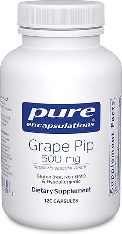 Grape Pip 500 mg | Suporte à Saúde Vascular | 120 Cápsulas - Pure Encapsulations