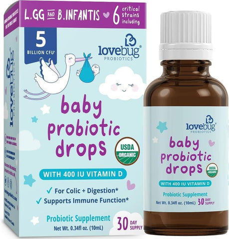 lovebug PROBIOTICS - Lovebug Probiótico Orgânico USDA Premiado para Bebês – Marca Lovebug