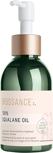 Óleo de Esqualano BIOSSANCE 100% Puro e Vegano. Hidratação Leve e Absorção Rápida. Derivado da Cana-de-Açúcar