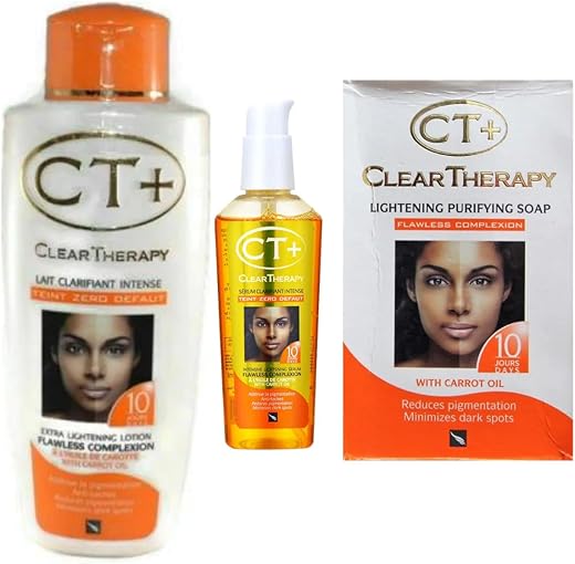 E de B - CT Clear Therapy Loção Clareadora Extra Lightening com Óleo de Cenoura (3 Unidades)  CT Clear Therapy