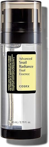 Niacinamide 5%% Snail Mucin 74%% Dual Essence – Serum Facial Anti-idade para Pele Opaca, Hidratante, Iluminador, Reparador, 80ml, Pele Sensível, Não Testado em Animais - COSRX