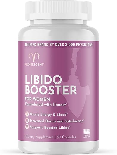 Impulsionador de Libido Feminino para Apoiar o Humor e o Desejo – 60 cápsulas – Marca Promescent - Promescent