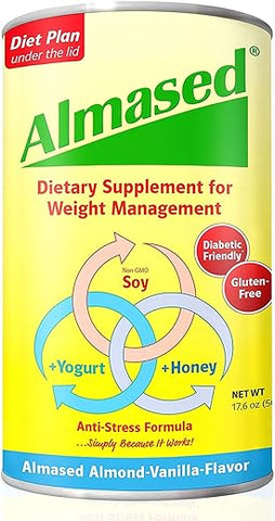 Shake Substituto de Refeição Baunilha – Pó Proteico de Alta Base Vegetal com Baixo Índice Glicêmico – Suplemento Nutricional para Apoio à Saúde e Perda de Peso – Sabor Baunilha – 500g (2 Pacotes) - Almased