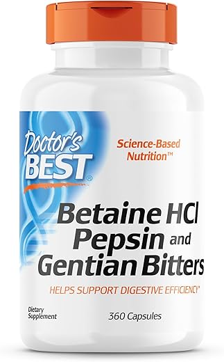 Doctor's BEST - Betaine HCI Pepsin da Doctor’s Best: Suplemento Digestivo de Alta Qualidade