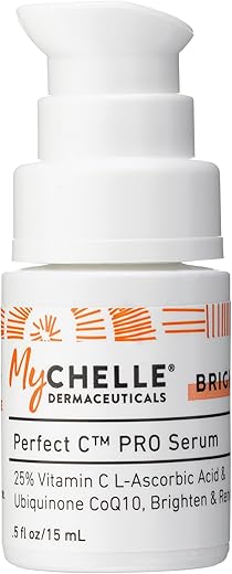 MyChelle Dermaceuticals - Mychelle Dermaceuticals Perfect C Pro Serum – Serum Vitamina C L-Ascorbic 25% (15ml) – Cuidados para Pele do Rosto – Clareamento e Brilho – Todos os Tipos de Pele