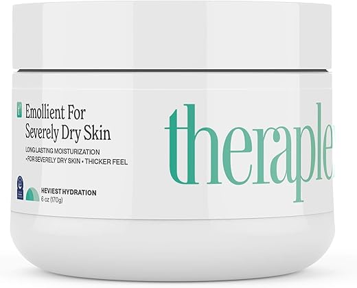Theraplex - Creme Emoliente THERAPLEX para Pele Seca – Sem Parabenos ou Conservantes, Não Comedogênico, Sem Fragrância, Recomendado por Dermatologistas – Creme Hidratante de Longa Duração e Mais Pesado – 100g