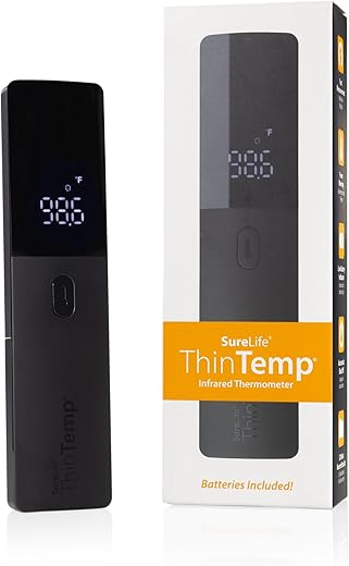 Termômetro de Testa Fino para Crianças e Adultos Sem Contato SureLife – Medição de Temperatura Rápida e Precisa