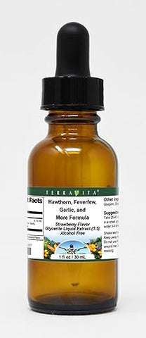 Extrato Líquido Glicerado de Fórmula de Espinheiro, Matricária, Alho e Mais (1:5) – Sabor Morango (30 ml, ZIN: 523677) – Kit com 2 - Terravita