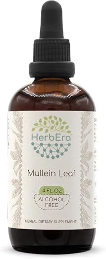 HerbEra - Extrato Herbal de Folha de Verbasco Densiflorum B120, Tintura sem Álcool, Super Concentrado (120 ml)