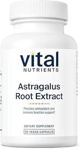 Extrato de Raiz de Astragalus – Fórmula Vegana – Suporte Herbal para o Sistema Imunológico – 90 Cápsulas Vegetarianas por Frasco – 300 mg - Vital Nutrients