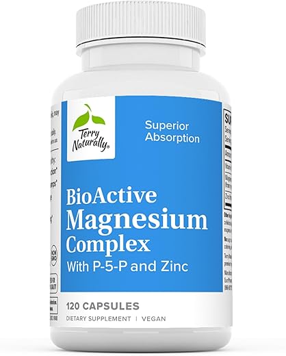 BioActive Magnesium Complex – 120 Cápsulas – com Vitamina B6 | Complexo de Magnésio Bioativo - Terry Naturally