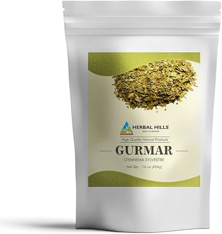 Gurmar em Pó (Gymnema sylvestre/Folha de Gudmar Natural/Pó de Folhas) | 454g | Ajuda a Manter Níveis Normais de Glicose - HERBAL HILLS