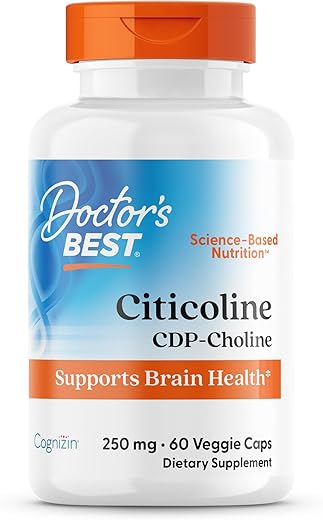 Doctor's BEST - Doctor’s Best Choline com Cognizin 250mg – Potencialize sua saúde cerebral