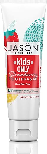 JASON - Jason Kids Only! Pasta de Dente de Morango 4.2 oz, Pacote com 3 – Marca Jason