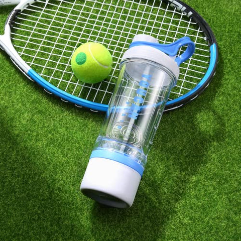 youcanplato - Garrafa de Proteína 600ml com Compartimento para Pó – Shaker para Shake de Proteína – Garrafa Pré-Treino – Mixer para Academia – Garrafa Esportiva – Feita com Tritan Livre de BPA, com Fio